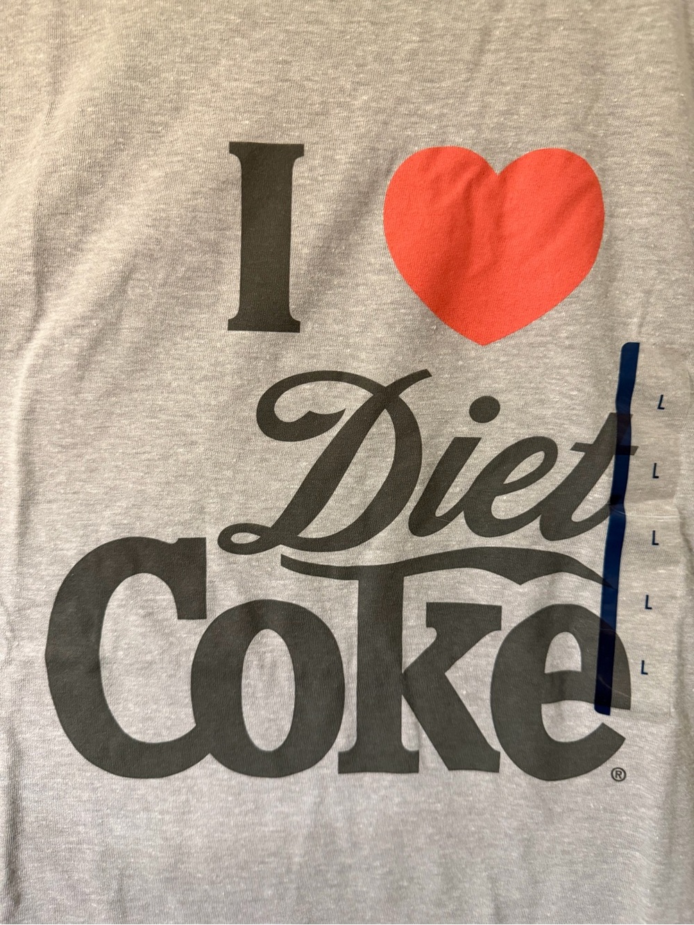 Coca Cola Kids Gray Tee with Red Heart Diet Coke Logo